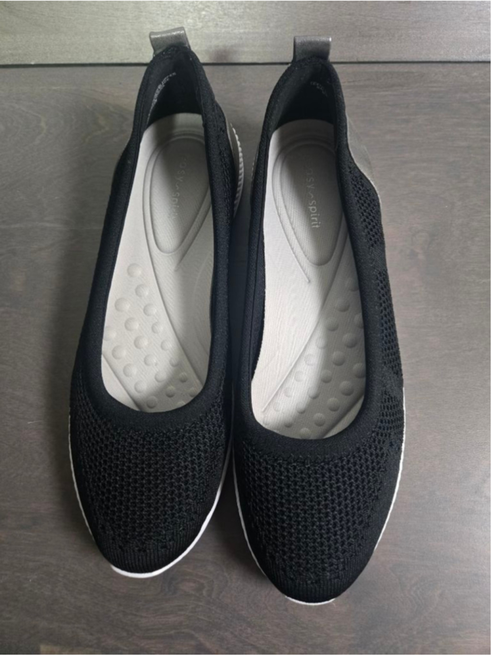 Women's Easy Spirit Black & Gray Flats Size 9